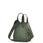 Loewe Women Hammock compact bag in satin calfskin 206XF461 Vintage Khaki