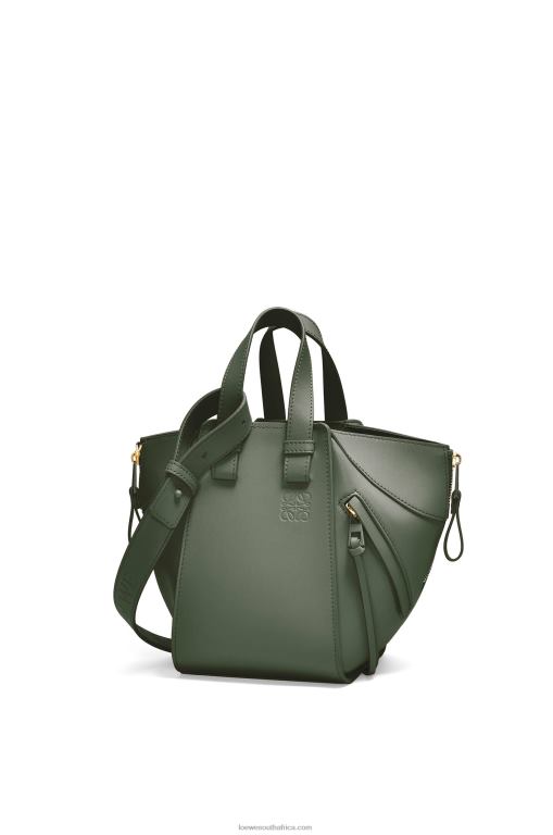Loewe Women Hammock compact bag in satin calfskin 206XF461 Vintage Khaki - Image 3