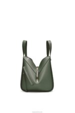 Loewe Women Hammock compact bag in satin calfskin 206XF461 Vintage Khaki - Image 4