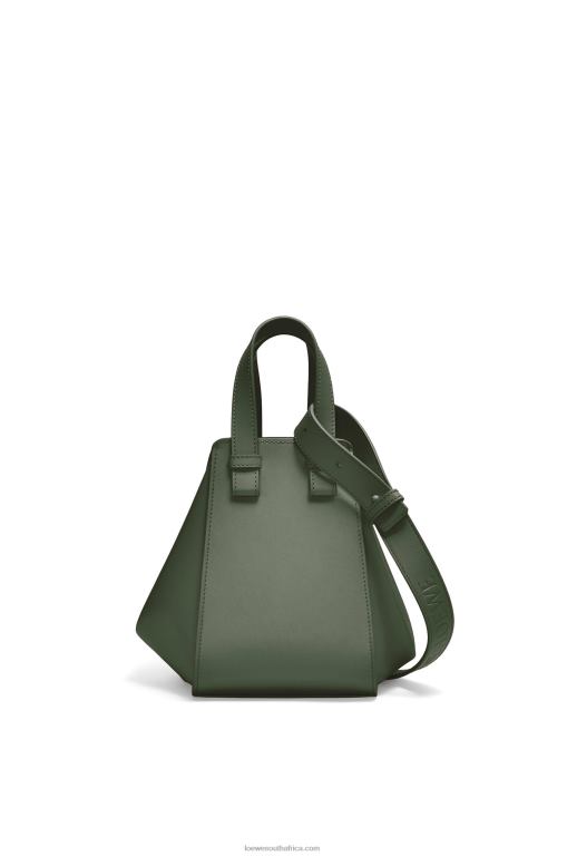Loewe Women Hammock compact bag in satin calfskin 206XF461 Vintage Khaki - Image 5