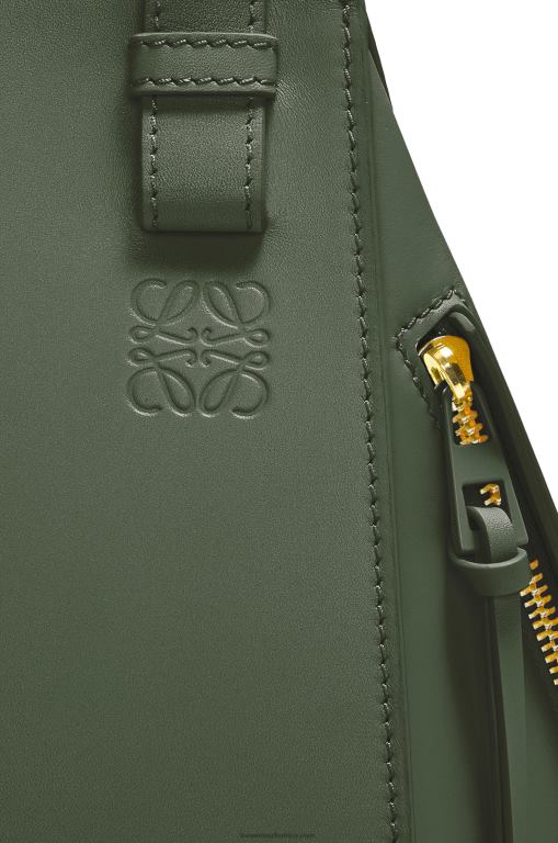Loewe Women Hammock compact bag in satin calfskin 206XF461 Vintage Khaki - Image 8