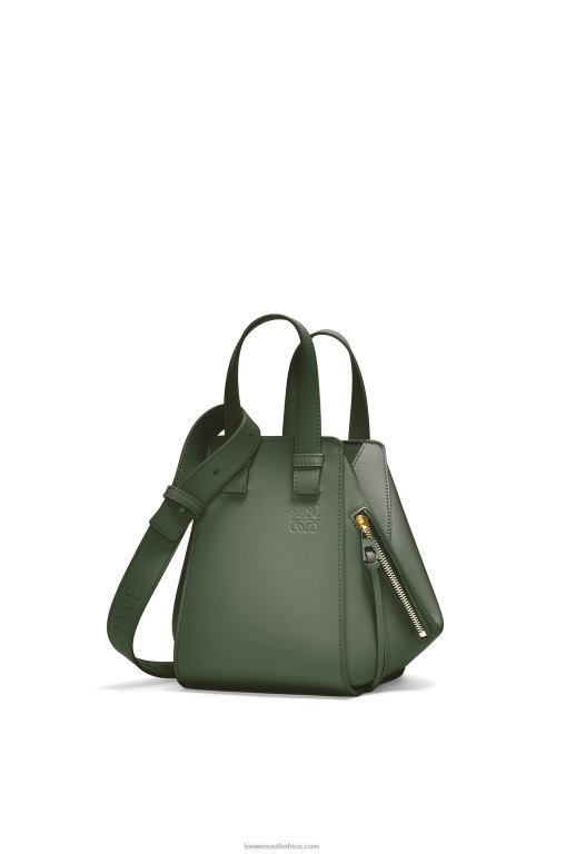 Loewe Women Hammock compact bag in satin calfskin 206XF461 Vintage Khaki - Image 1
