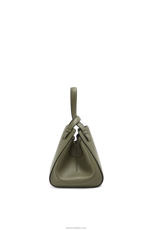 Loewe Women Hammock Nugget bag in nappa calfskin 206XF519 Avocado Green - Image 4