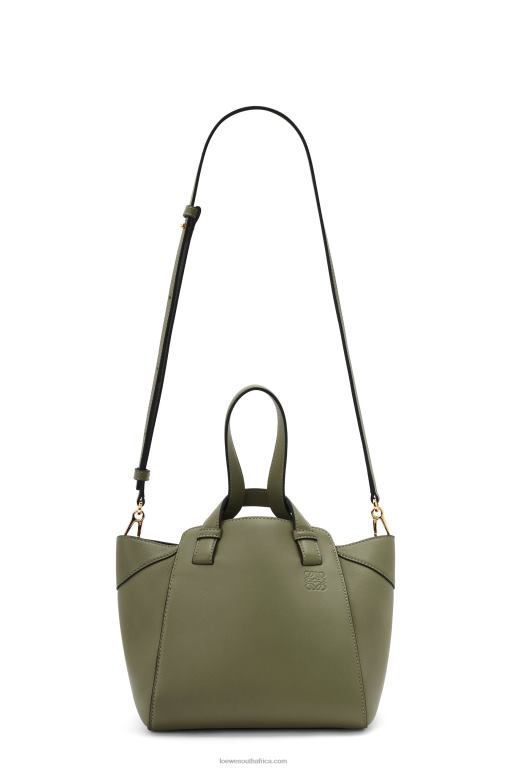 Loewe Women Hammock Nugget bag in nappa calfskin 206XF519 Avocado Green - Image 6