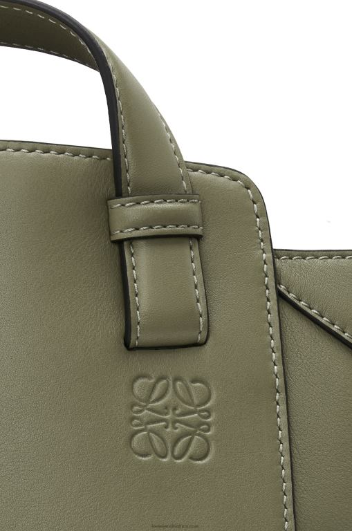 Loewe Women Hammock Nugget bag in nappa calfskin 206XF519 Avocado Green - Image 8