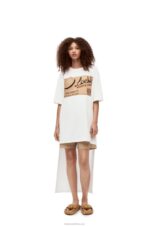 Loewe Women hat T-shirt dress in cotton 206XF791 White - Image 2