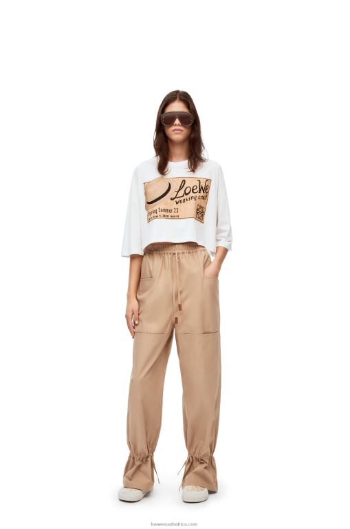 loewe_women_hat_t_shirt_in_cotton_206xf792_white.jpg Loewe Women hat T-shirt in cotton 206XF792 White - Image 1