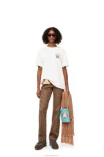 Loewe Women Heen Anagram T-shirt in cotton 206XF845 White - Image 2