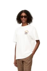 Loewe Women Heen Anagram T-shirt in cotton 206XF845 White - Image 4
