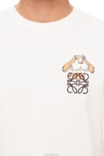Loewe Women Heen Anagram T-shirt in cotton 206XF845 White - Image 7