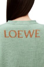 Loewe Women Heen cardigan in wool 206XF1027 Aniseed Green - Image 5