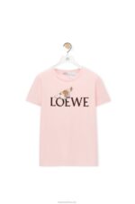 Loewe Women Heen T-shirt in cotton 206XF832 Chalk - Image 5