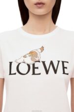 Loewe Women Heen T-shirt in cotton 206XF833 White - Image 4