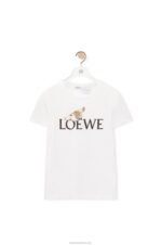Loewe Women Heen T-shirt in cotton 206XF833 White - Image 5