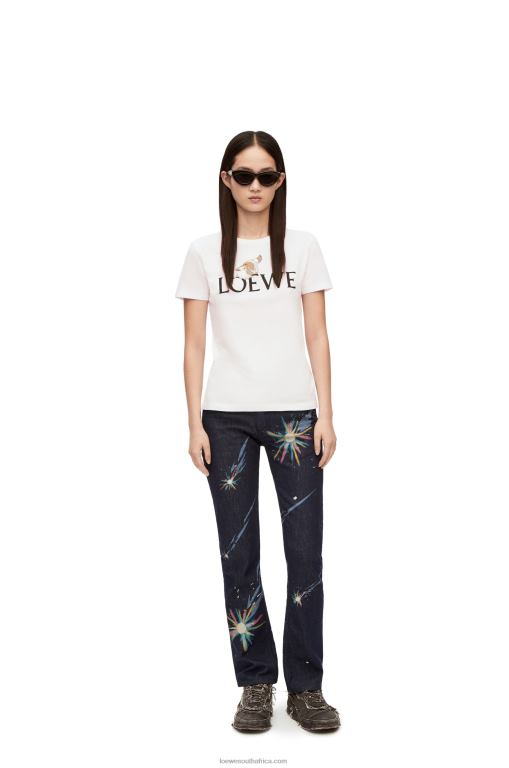 loewe_women_heen_t_shirt_in_cotton_206xf833_white.jpg Loewe Women Heen T-shirt in cotton 206XF833 White - Image 1