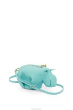 Loewe Women Hippo bag in classic calfskin 206XF392 Fresh Mint