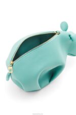 Loewe Women Hippo bag in classic calfskin 206XF392 Fresh Mint - Image 4