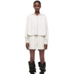 Loewe Women Hooded jacket in nappa lambskin 206XF1105 White