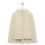 Loewe Women Hooded jacket in shearling 206XF1127 Ivory