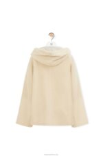 Loewe Women Hooded zip jacket in shearling 206XF1142 Cream/Blue/Purple - Image 2