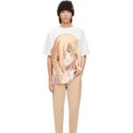 Loewe Women Howl embellished T-shirt in cotton 206XF835 White/Beige