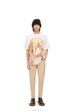 Loewe Women Howl embellished T-shirt in cotton 206XF835 White/Beige