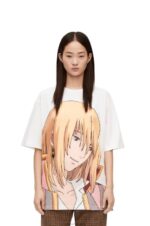 Loewe Women Howl embellished T-shirt in cotton 206XF835 White/Beige - Image 4