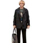 Loewe Women Howl peacoat in nappa 206XF1107 Black