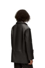 Loewe Women Howl peacoat in nappa 206XF1107 Black - Image 6
