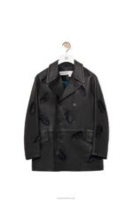 Loewe Women Howl peacoat in nappa 206XF1107 Black - Image 9