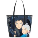 Loewe Women Howl T Tote bag in Anagram jacquard and calfskin 206XF188 Black
