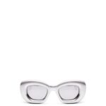 Loewe Women Inflated butterfly sunglasses in nylon 206XF1451 Silver/Grey