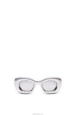 Loewe Women Inflated butterfly sunglasses in nylon 206XF1451 Silver/Grey