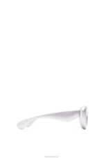 Loewe Women Inflated butterfly sunglasses in nylon 206XF1451 Silver/Grey - Image 3