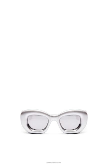 Loewe Women Inflated butterfly sunglasses in nylon 206XF1451 Silver/Grey