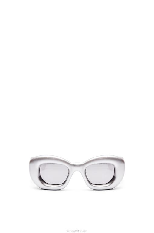 loewe_women_inflated_butterfly_sunglasses_in_nylon_206xf1451_silver_grey.jpg Loewe Women Inflated butterfly sunglasses in nylon 206XF1451 Silver/Grey - Image 1