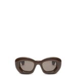 Loewe Women Inflated butterfly sunglasses in nylon 206XF1452 Dark Brown Fw23