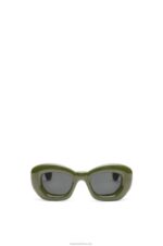 Loewe Women Inflated butterfly sunglasses in nylon 206XF1453 Dark Green