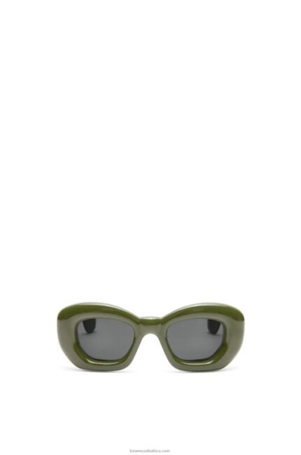 Loewe Women Inflated butterfly sunglasses in nylon 206XF1453 Dark Green
