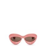 Loewe Women Inflated cateye sunglasses in nylon 206XF1421 Dusty Pink