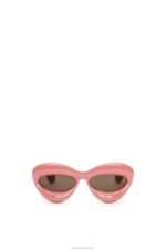 Loewe Women Inflated cateye sunglasses in nylon 206XF1421 Dusty Pink