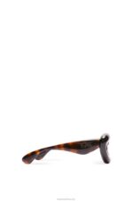 Loewe Women Inflated cateye sunglasses in nylon 206XF1422 Havana - Image 4