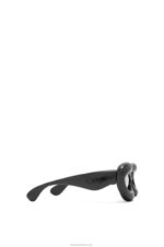 Loewe Women Inflated cateye sunglasses in nylon 206XF1423 Black - Image 4