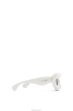 Loewe Women Inflated cateye sunglasses in nylon 206XF1424 Grey - Image 4