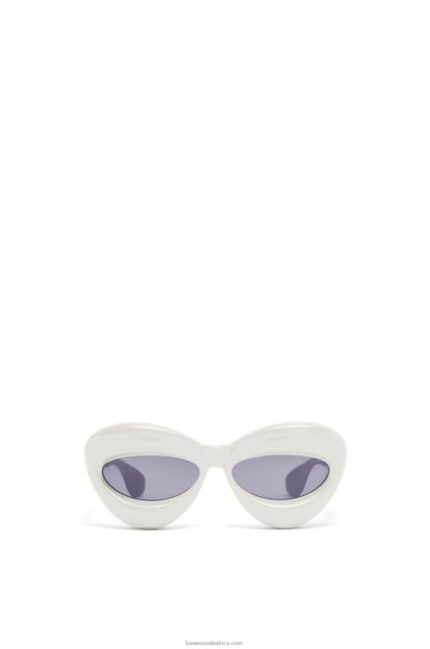 Loewe Women Inflated cateye sunglasses in nylon 206XF1424 Grey