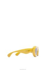 Loewe Women Inflated mask sunglasses in nylon 206XF1500 Yellow - Image 3