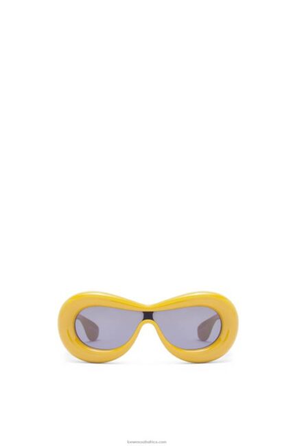 Loewe Women Inflated mask sunglasses in nylon 206XF1500 Yellow