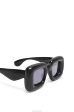 Loewe Women Inflated rectangular sunglasses in nylon 206XF1470 Black - Image 5