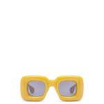 Loewe Women Inflated rectangular sunglasses in nylon 206XF1501 Yellow