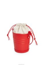 Loewe Women Jardinier pocket in calfskin 206XF229 Red - Image 2